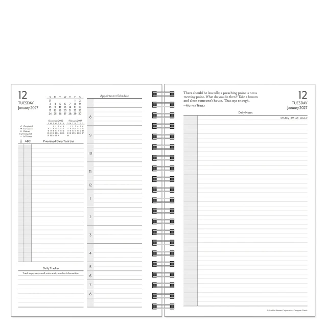 Compass Two Page Per Day Wire-bound Planner
