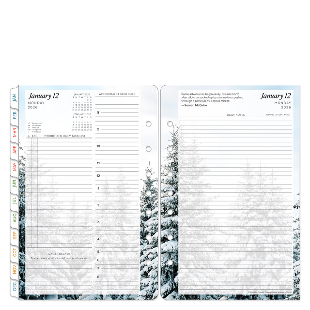Seasons Two Page Per Day Ring-bound Planner
