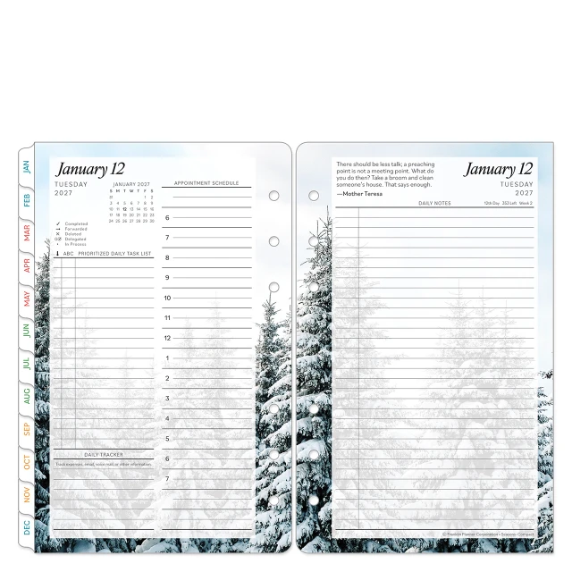 Seasons Two Page Per Day Ring-bound Planner