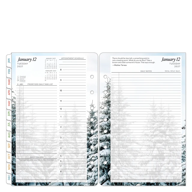 Seasons Two Page Per Day Ring-bound Planner