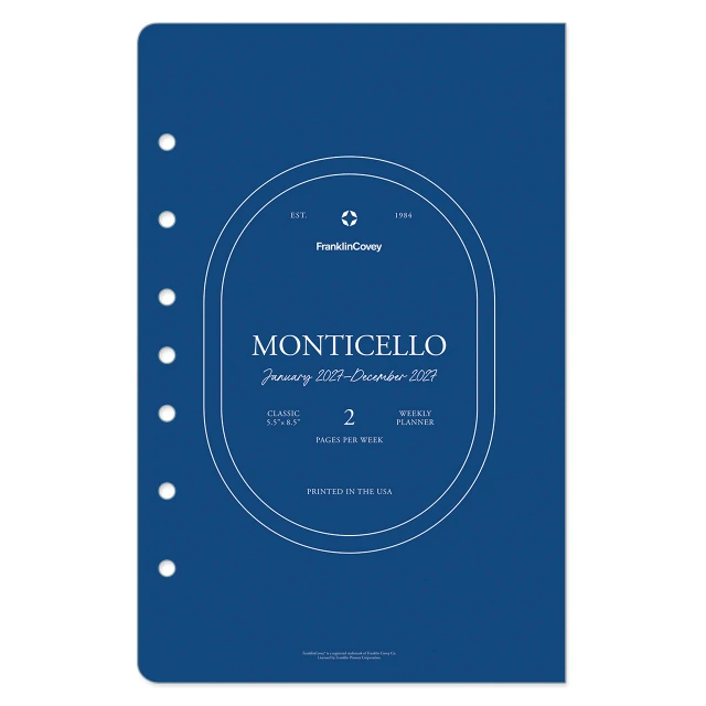 Monticello Weekly Ring-bound Planner