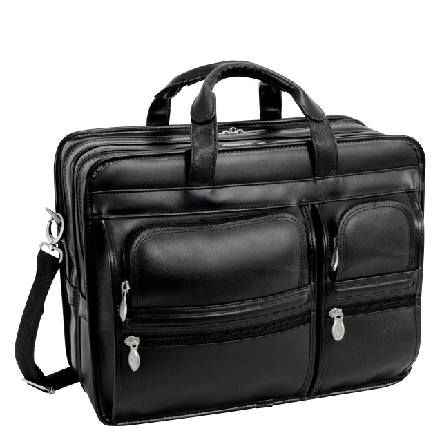 Clinton Leather Detachable Wheeled Laptop Case