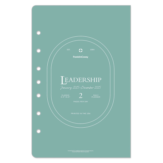 January 2025 Leadership Two Page Per Day Ring-bound Planner