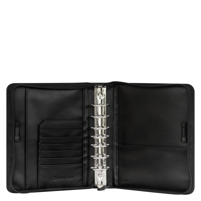 Woven Simulated Leather Zipper Binder