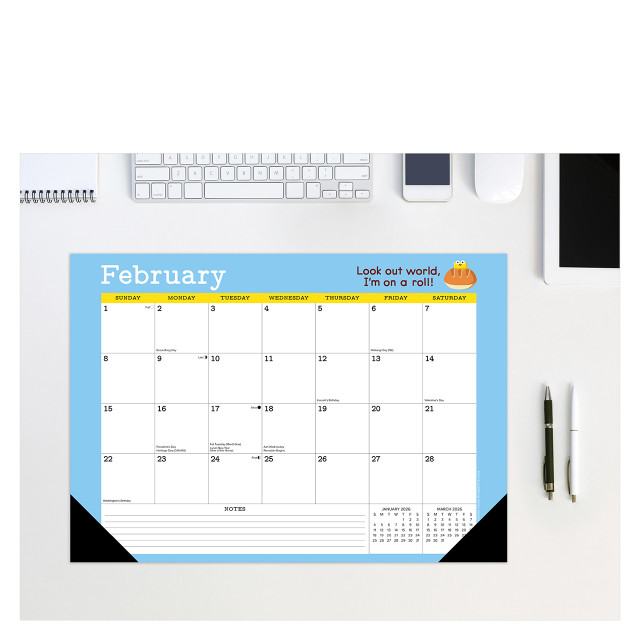 Punny Art of David Olenick 2026 17" x 12" Small Monthly Deskpad