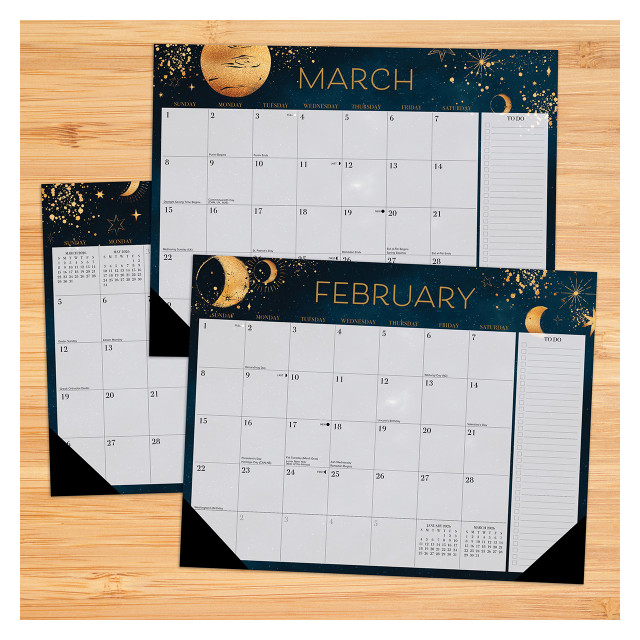 Moon Magic 2026 22" x 17" Large Monthly Deskpad