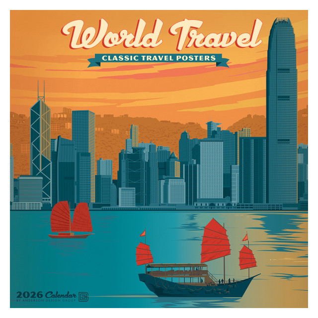 World Travel Posters 2026 Wall Calendar
