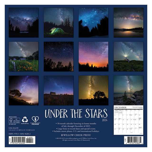 Under the Stars 2026 Wall Calendar