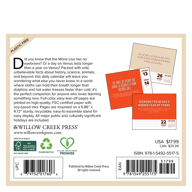 Facts Crazier Than Fiction Box 2026 Daily Desktop Calendar