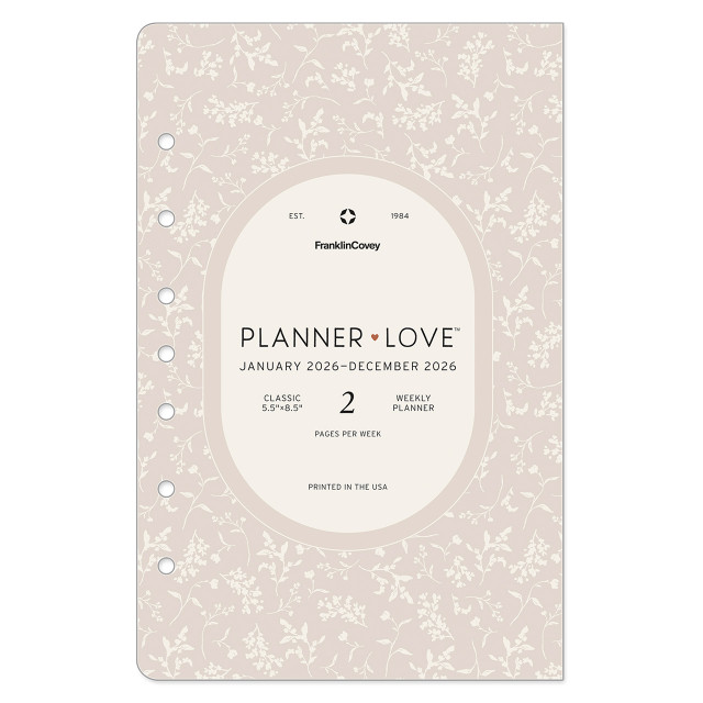 Elegant Daydream Planner Love Weekly Ring-Bound Planner