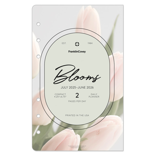 July 2025 Blooms Two Page Per Day Ring-bound Planner