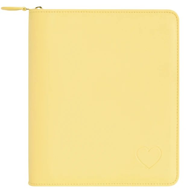 Golden Hour Planner Love Simulated Leather Zipper Binder