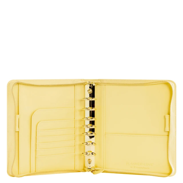 Golden Hour Planner Love Simulated Leather Zipper Binder