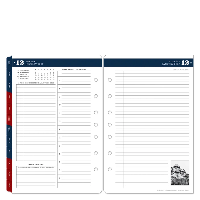 Americana Two Page Per Day Ring-bound Planner