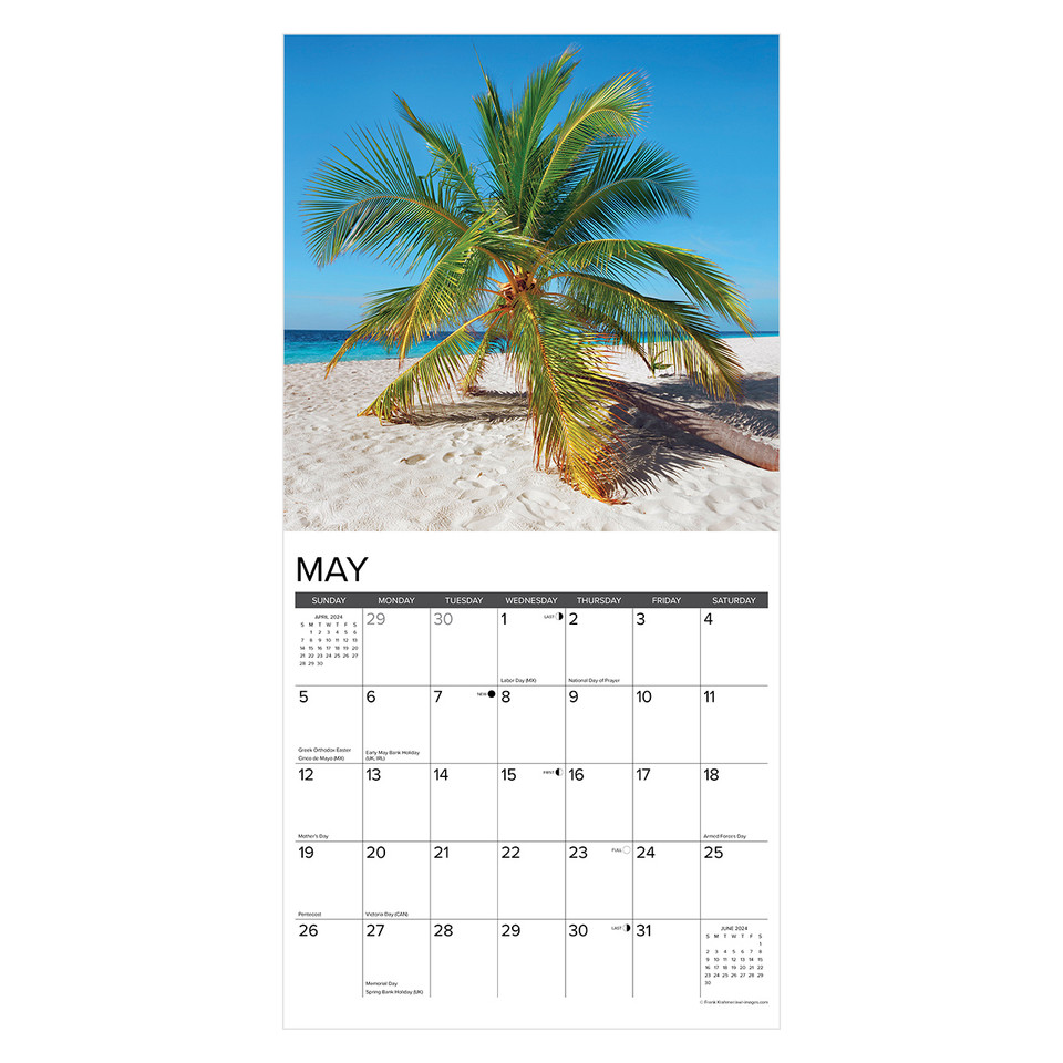 2024 Beaches 12X12 Wall Calendar