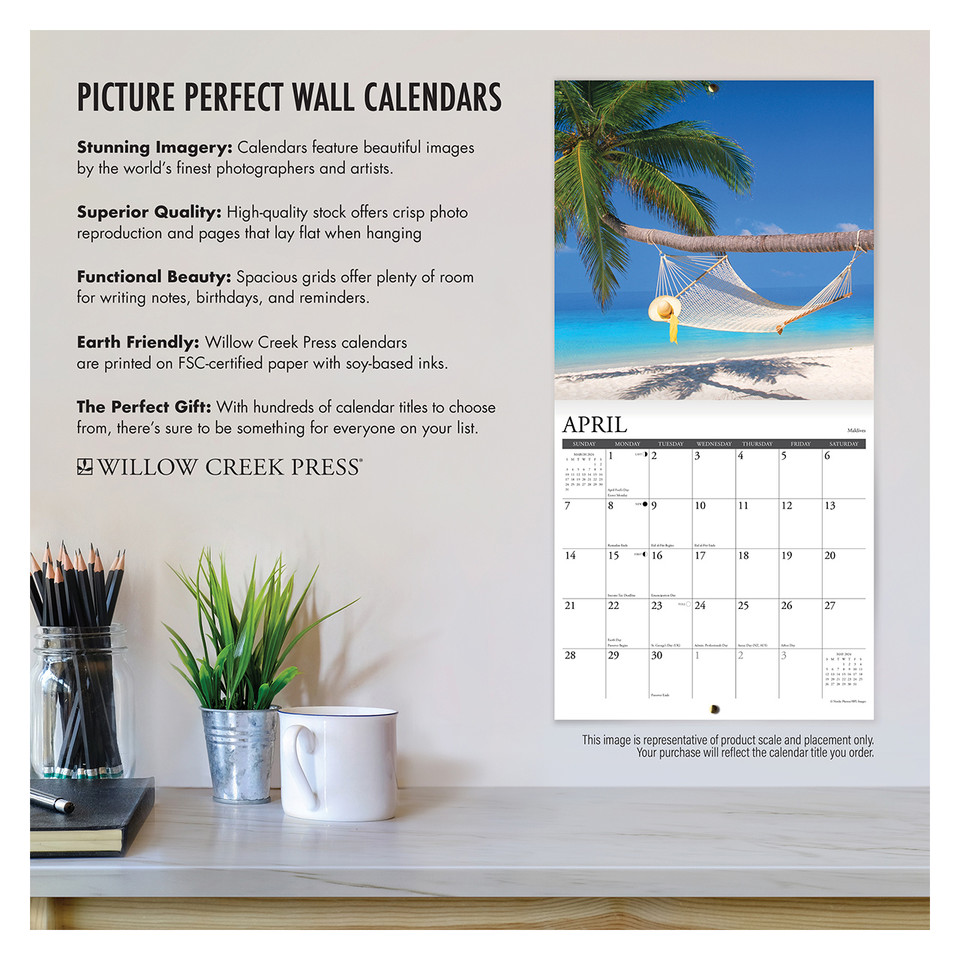 2024 Beaches 12X12 Wall Calendar