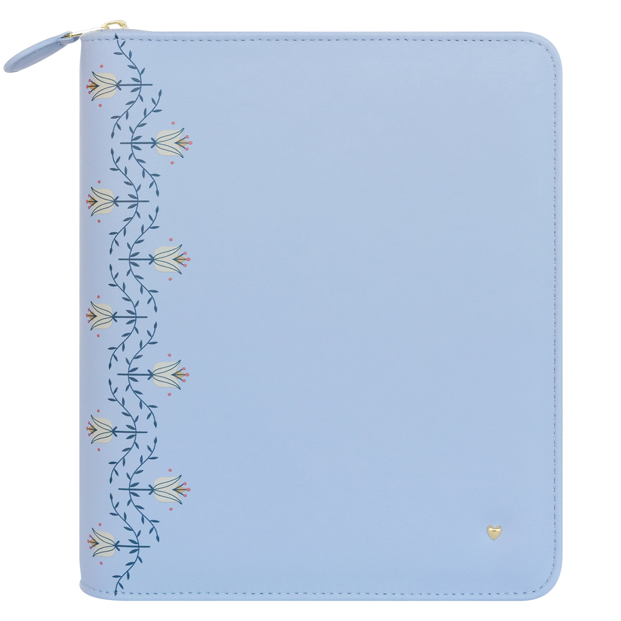 Planner Love Folklore Blooms Simulated Leather Zipper Binder