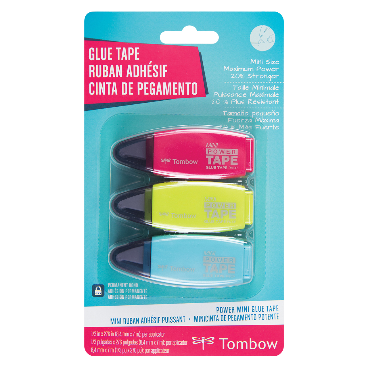 Power Mini Glue Tape 3/Pkg - Tombow