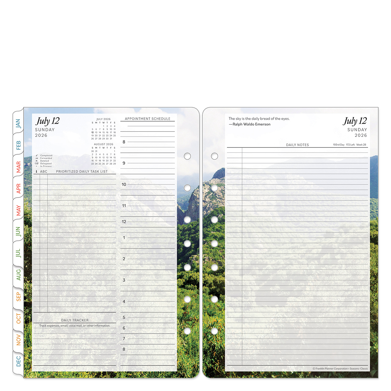 Seasons Two Page Per Day Ring-bound Planner - Franklin Planner