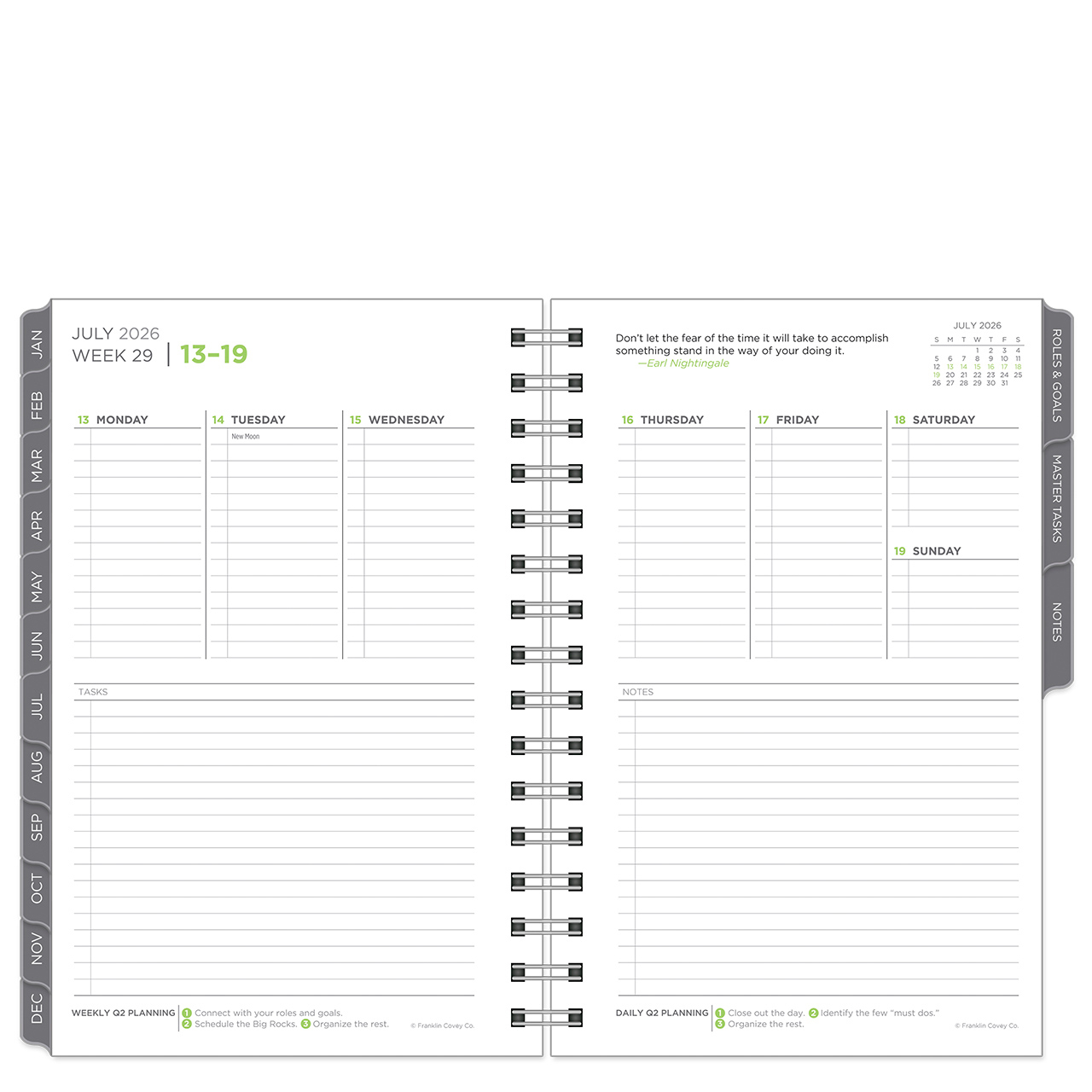 The 5 Choices Weekly Wire-bound Planner - Franklin Planner