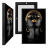 MINI55155 Gold Lips and Lashes, Framed UV Poster Board