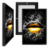 MINI36072 Gold Money Lips, Framed UV Poster Board