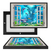 MINI24028 Window to the Dolphins, Framed UV Poster Board
