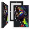 MINI14111 Painted Woman, Framed UV Poster Board