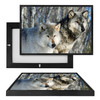 MINI35070 Snow Wolves, Framed UV Poster Board
