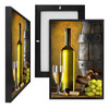MINI34024 Green Grape Wine, Framed UV Poster Board