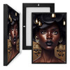 MINI14099 Black Queen IV, Framed UV Poster Board