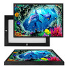 MINI50105 Dolphins, Framed UV Poster Board