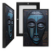 MINI73145 Tribal African Mask, Framed UV Poster Board