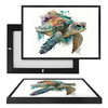 MINI73109A Watercolor Sea Turtle, Framed UV Poster Board