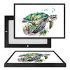 MINI73109B Watercolor Sea Turtle, Framed UV Poster Board