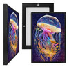 MINI73187 Transparent Jellyfish, Framed UV Poster Board