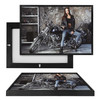 MINI28025 Leather Jacket Biker Girl, Framed UV Poster Board