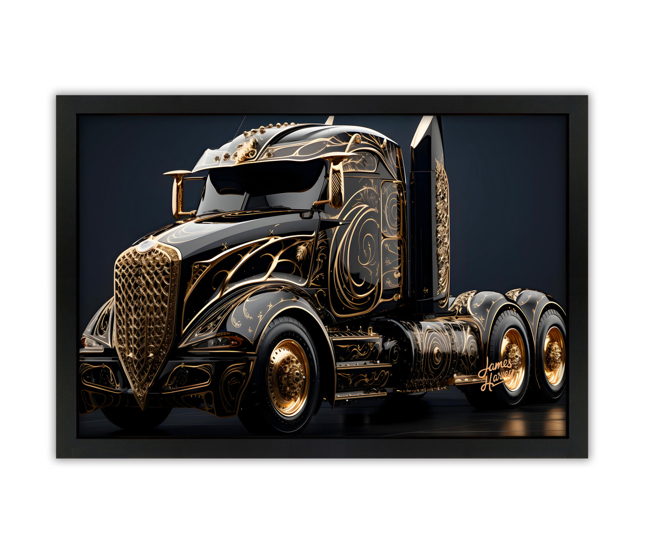 由加丸ART TRUCK SERIES vol.3 Black & Gold Semi-Truck