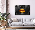 55078 Gold Lips, Acrylic Glass Art