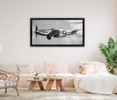 44021 02 B&W Military Plane, Acrylic Glass Art