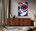 65055 Purple Sugar Skull Woman, Acrylic Glass Art