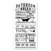 36031 02 Bathroom Rules, Acrylic Glass Art