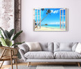 24034 Window to Palm Trees, Acrylic Glass Art