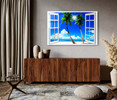 24063 Two Palm Trees, Acrylic Glass Art