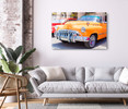 41017 Yellow Vintage Car, Acrylic Glass Art