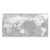 48636 02 Grey World Map, Acrylic Glass Art