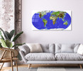 48517 02 Rounded World Map, Acrylic Glass Art