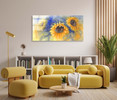 15007 02 Watercolor Sunflowers, Acrylic Glass Art