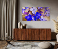 15030 BL 02 Violet Flowers, Acrylic Glass Art
