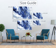 30102 Blue Ink Wash, Acrylic Glass Art